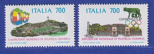 Italien 1987 Leichtathletik-WM Rom Mi-Nr. 2019-20 **
