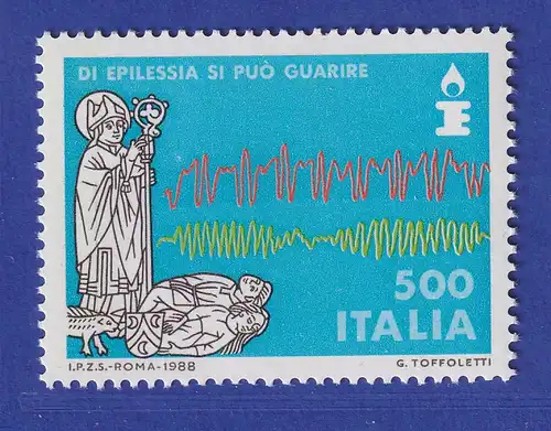 Italien 1988 Hl. Valentin Schutzpatron gegen die Epilepsie  Mi-Nr. 2042 **