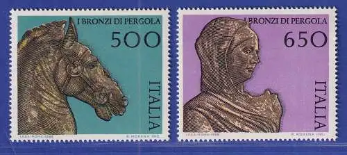 Italien 1988 Bronzestatuen von Pergola Pferdekopf Frauenbüste Mi-Nr. 2052-53 **