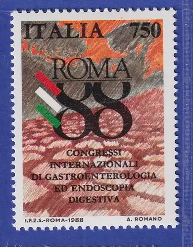 Italien 1988 Fachkongress für Gastroenterologie und Endoskopie  Mi-Nr. 2058 **