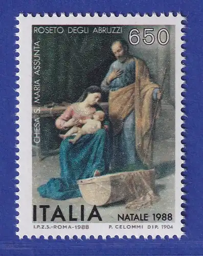 Italien 1988 Weihnachten (I).  Die Heilige Familie  Mi-Nr. 2066 **