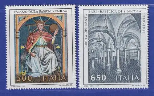 Italien 1989 Künstlerisches und kulturelles Erbe in Italien  Mi-Nr. 2073-74 **