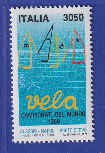 Italien 1989 Segel-WM Alassio Neapel und Porto Cervo Mi-Nr. 2075 **