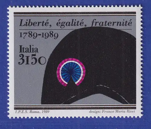 Italien 1989 Französische Revolution  Zweispitz  Mi-Nr 2092 **