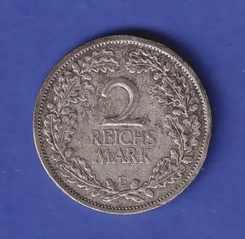Deutsches Reich Silbermünze 2 Reichsmark 1926 E ss