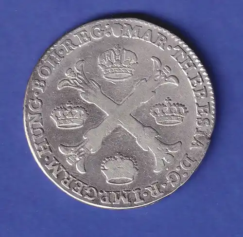 Österreichische Niederlande Silbermünze 1 Kronentaler Maria Theresia 1756
