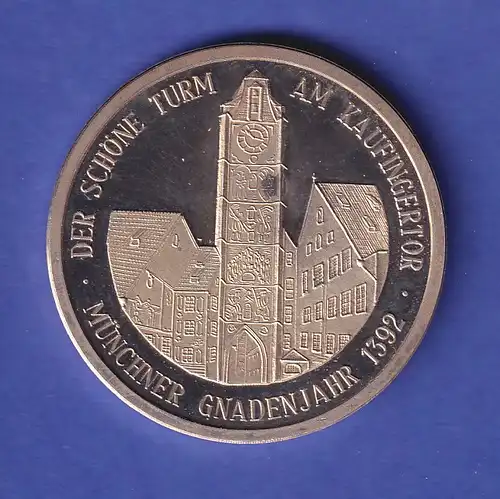 Silbermedaille Schöner Turm am Kaufingertor in München 19,4g Ag999