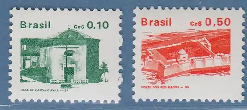 Brasilien 1986 Freimarken Bauwerke Mi-Nr. 2178-79 A **