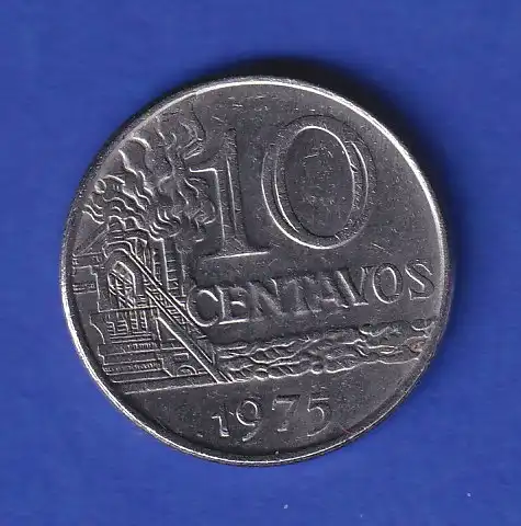 Brasilien Kursmünze 10 Centavos 1975 in sehr schöner Qualität