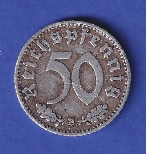 Deutsches Reich Aluminium-Kursmünze 50 Pfennig 1940 B