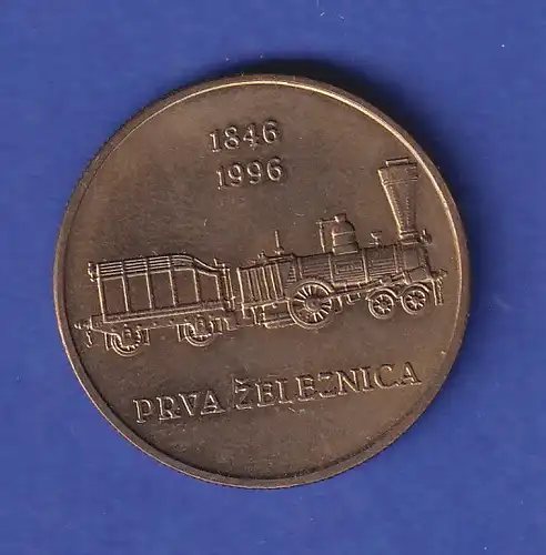 Slowenien Umlaufmünze 5 Tolariev 150 Jahre Eisenbahn 1996