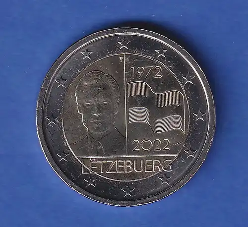 Luxemburg 2022  2-Euro-Sondermünze Flagge bankfrisch unzirk. 