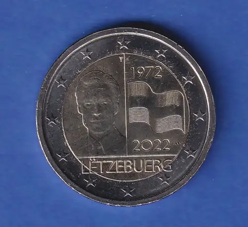 Luxemburg 2022  2-Euro-Sondermünze Flagge bankfrisch unzirk.