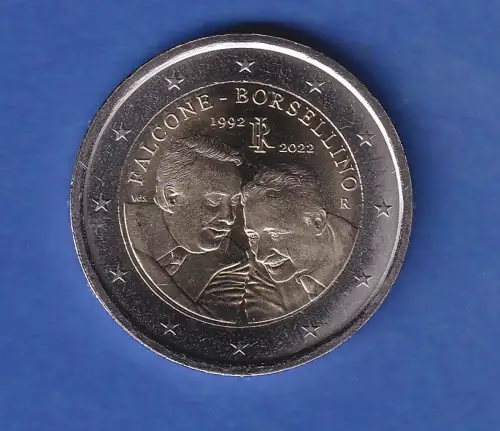 Italien 2022  2-Euro-Sondermünze Falcone + Borsellino bankfrisch