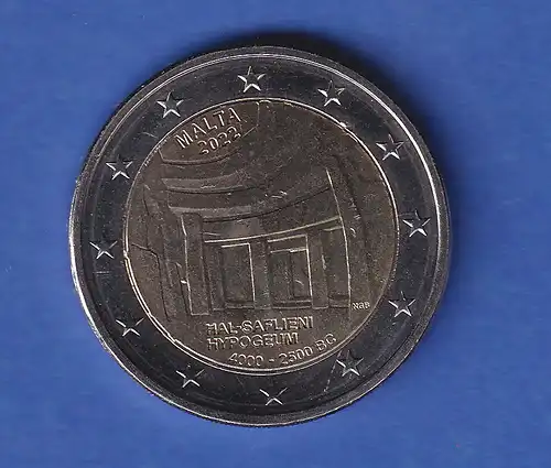 Malta 2022  2-Euro-Sondermünze Hypogäum bankfrisch