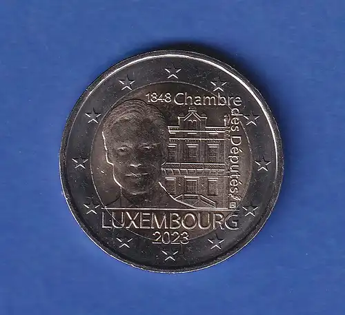 Luxemburg 2023  2-Euro-Sondermünze Verfassung bankfrisch unzirk. 