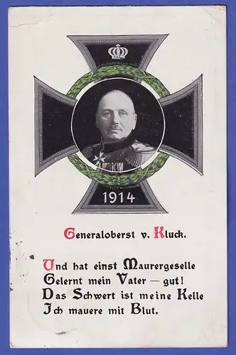 Deutsches Reich 1915 Postkarte Generaloberst von Kluck