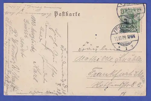 Deutsches Reich 1909 Bildpostkarte Orville Wright in seinem Motor-Flugzeug