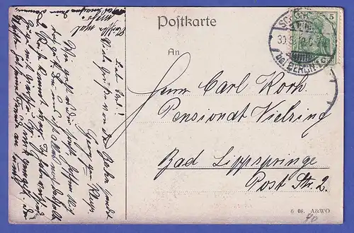 Dt. Reich 1910 Werbepostkarte Firma Dürkopp Motorrad Radrennfahrer Louis Luycken