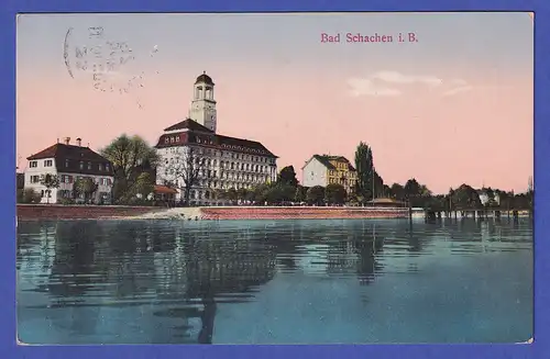 Deutsches Reich wohl 1916 Feldpost-Ansichtskarte Bad Schachen bei Lindau
