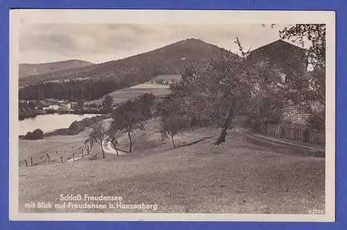 Dt. Reich 1929 Ansichtskarte Schloss Freudensee bei Hauzenberg im Bayer. Wald