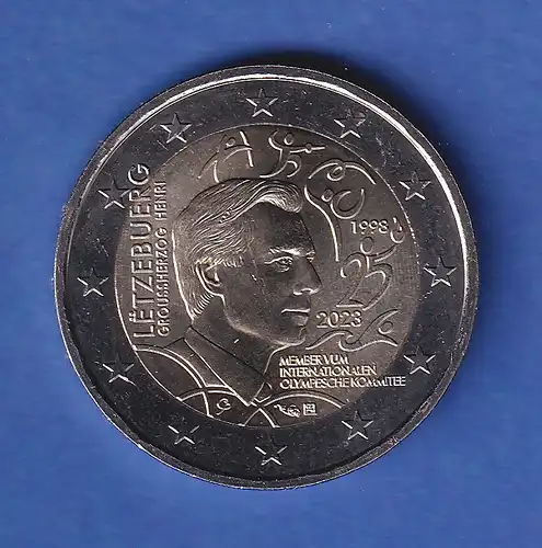 Luxemburg 2023  2-Euro-Sondermünze Henri Olymp. Kommitee bankfrisch unzirk. 