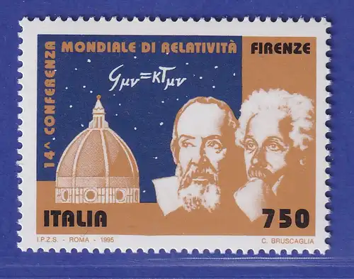 Italien 1995 Galileo Galilei und Albert Einstein  Mi-Nr.2402 **