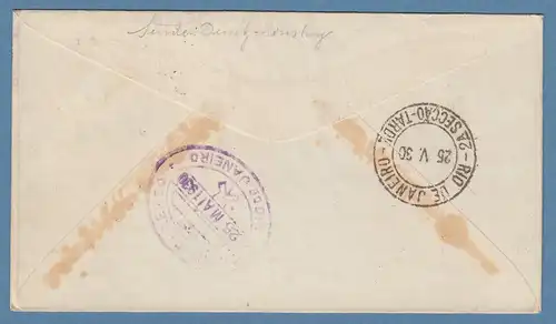 Liechtenstein Zuleitungs-Brief LZ 127 Südamerikafahrt 1930 befördert bis Rio 