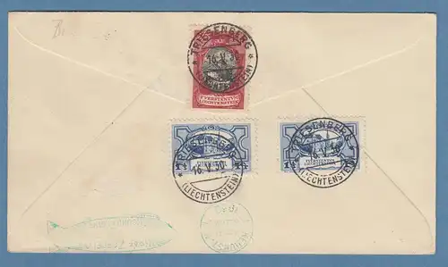 Liechtenstein Zuleitungs-Brief LZ 127 Südamerikafahrt 1930 bef. bis Lakehurst