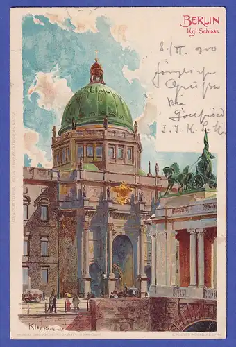 Deutsches Reich 1900 Ansichtskarte Berlin Schloss