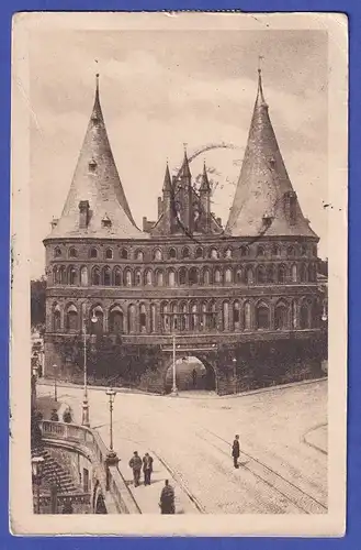 Dt. Reich 1920 Ansichtskarte Lübeck gelaufen nach PEKING China