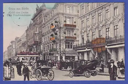 Dt. Reich 1911 AK Berlin Unter den Linden gelaufen nach TSINANFU China