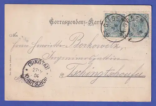 Österreich 1904 Ansichtskarte St. Gilgen gelaufen nach TSCHINGTSCHOUFU China