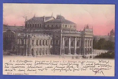 Österreich 1902 Ansichtskarte Wien Burgtheater