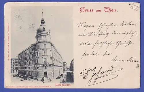 Österreich 1899 Ansichtskarte Wien Pädagogium