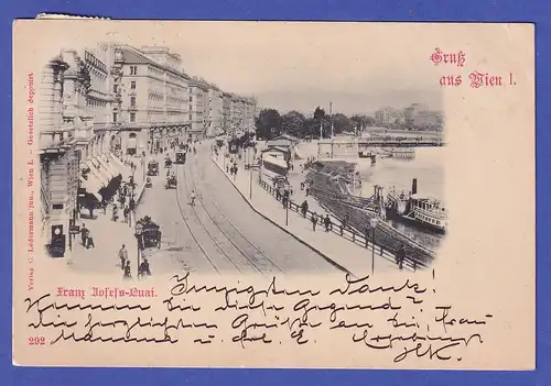 Österreich 1902 Ansichtskarte Wien Franz-Josephs-Kai