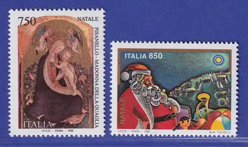 Italien 1996 Weihnachten, Madonna mit Wächter, Weihnachtsmann Mi-Nr. 2472-73 **