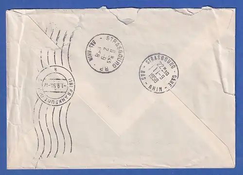 Berlin 1958 1DM Mi-Nr. 153 MIF auf Lp-Expr-Brief von Berlin nach Frankreich