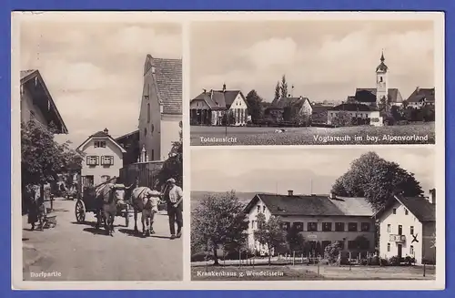 Deutsches Reich 1941  Ansichtskarte Vogtareuth Ortsansichten