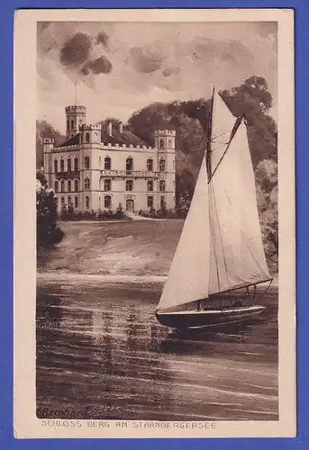 Deutsches Reich 1924  Ansichtskarte Schloss Berg am Starnberger See