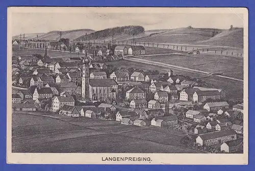 Deutsches Reich 1927  Ansichtskarte Langenpreising (bei Moosburg)