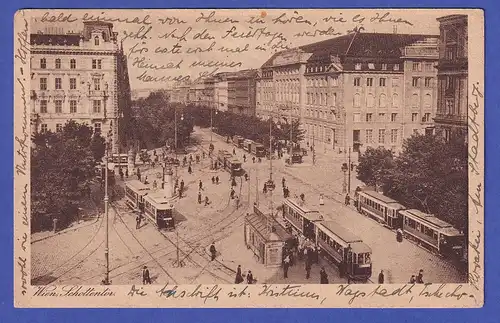 Österreich 1924 Ansichtskarte Wien Schottentor