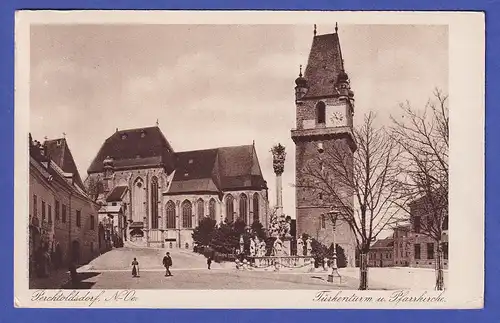 Österreich 1922 Ansichtskarte Perchtoldsdorf (Niederösterreich) Pfarrkirche