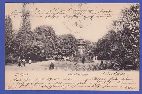 Österreich 1901 Ansichtskarte Wien I. Bezirk Wetterhäuschen