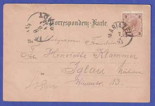 Österreich 1895 Ansichtskarte Gruss aus Mariazell Ortsmotive