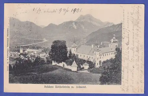 Österreich 1901  Ansichtskarte Schloss Röthelstein bei Admont (Obersteiermark)