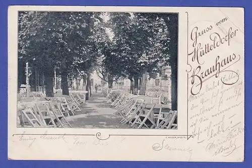 Österreich 1902 Ansichtskarte Hütteldorfer Brauhaus (Wien)