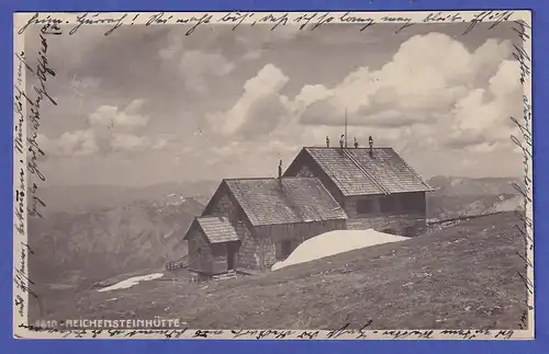 Österreich 1923 Ansichtskarte Reichensteinhütte bei Eisenerz (Steiermark)