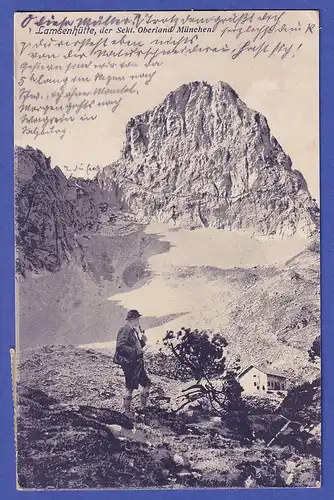 Österreich um 1920  Ansichtskarte Lamsenhütte (Karwendelgebirge, Tirol)