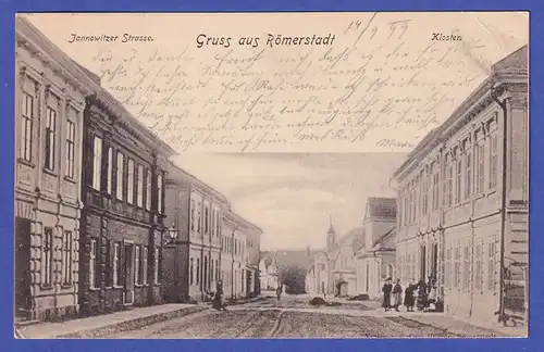 Österreich 1899 Ansichtskarte Römerstadt (Rýmařov) Jannowitzer Straße